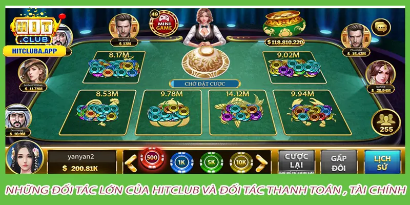 Những đối tác lớn của hitclub và đối tác thanh toán , tài chính