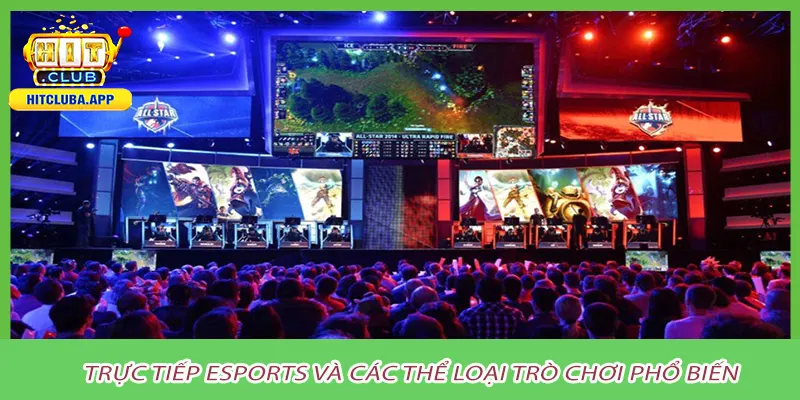 Trực tiếp esports và các thể loại trò chơi phổ biến